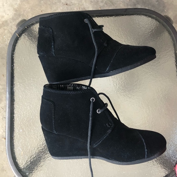 Toms black wedge booties - Picture 3 of 6